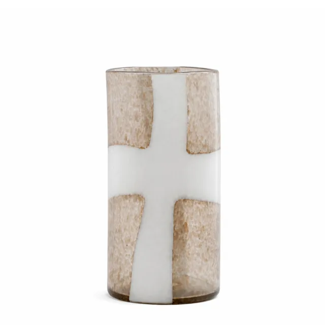 Sia Home Mirage vase verre soufflé moucheté 39 cm marron