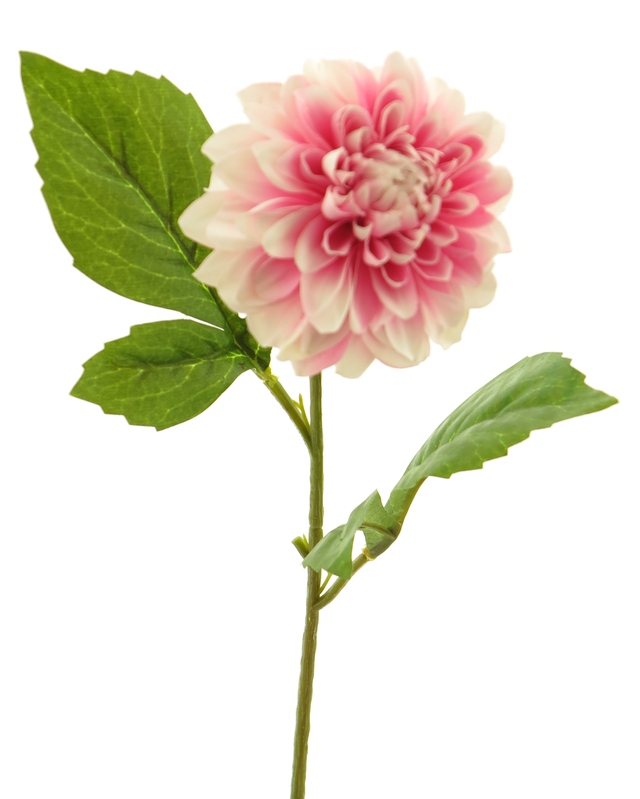 Feuillazur Rungis tige de dahlia artificielle rose 50cm
