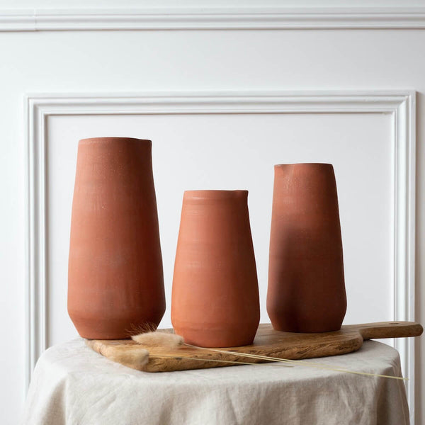 Flowrette Terracotta pitcher Vase pichet terracotta fait main
