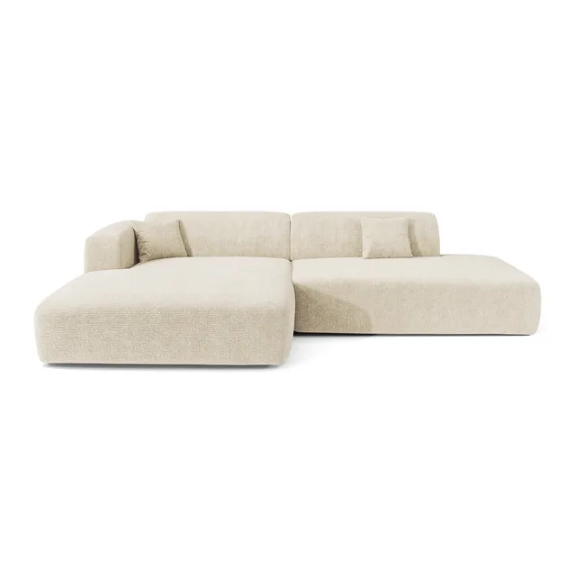 Sia Home Myra canapé d'angle gauche 5 places crème