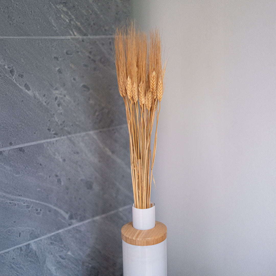 Flowrette botte orge naturel fleurs séchées beige x1