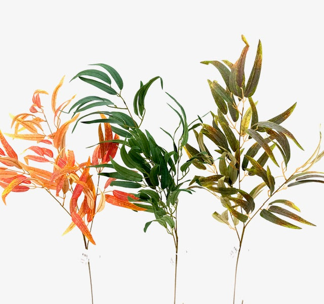 Feuillazur Rungis feuillage artificiel mix vert orange vitrine