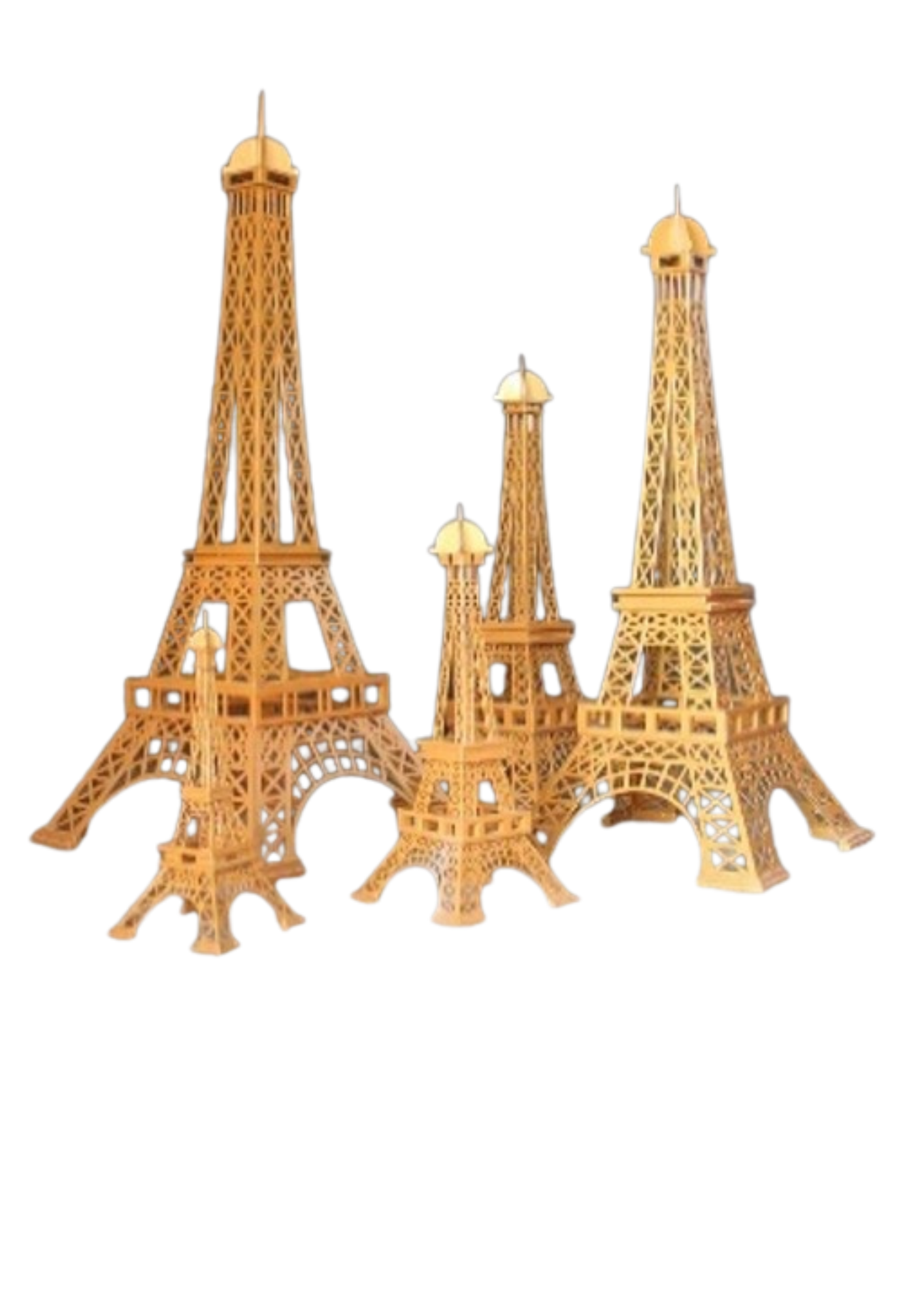 Feuillazur Rungis Tour Eiffel structure doré 60cm mariage