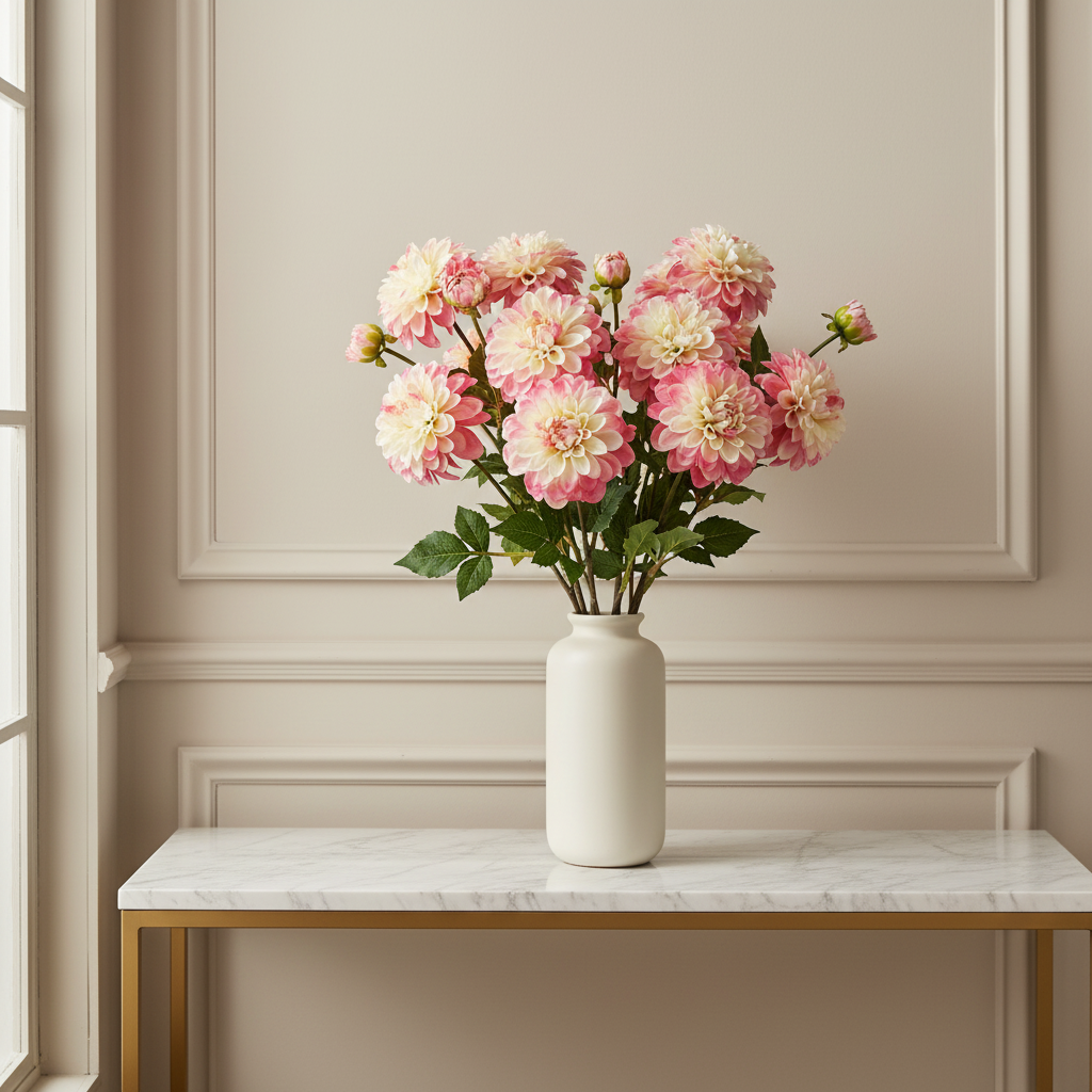 Sia Home Andreas Dahlia rose tige artificielle 48 cm