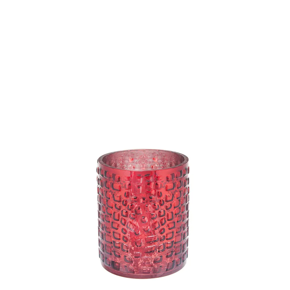 Sia Home Lizard photophore verre rouge 18 cm