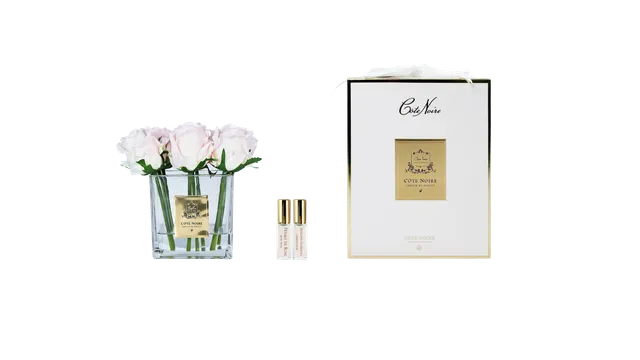 Côte Noire Couture Rosebuds SVC915 fleurs rose champagne 9 roses
