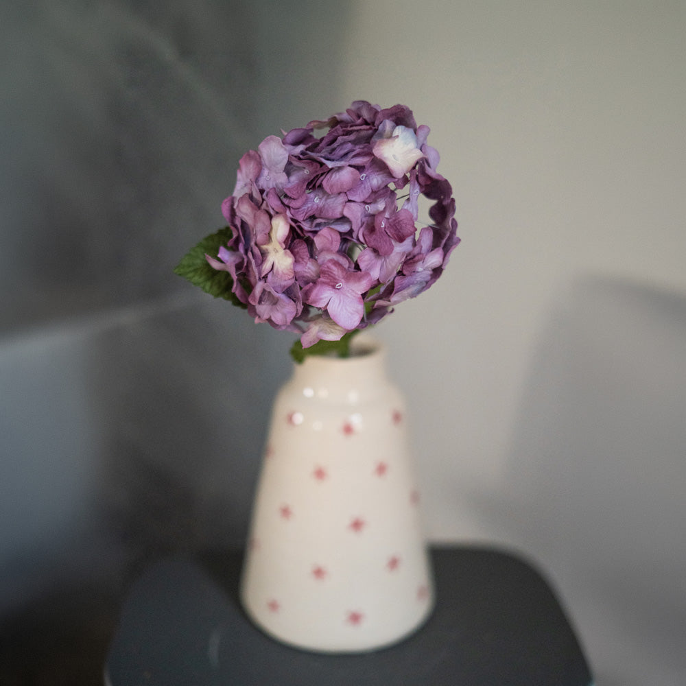 Flowrette Hortensia papier mauve marbré fleur tige x1