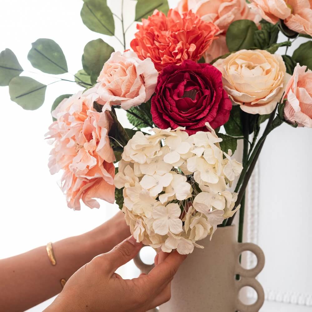 Flowrette Van Gogh bouquet fleurs en papier fait main
