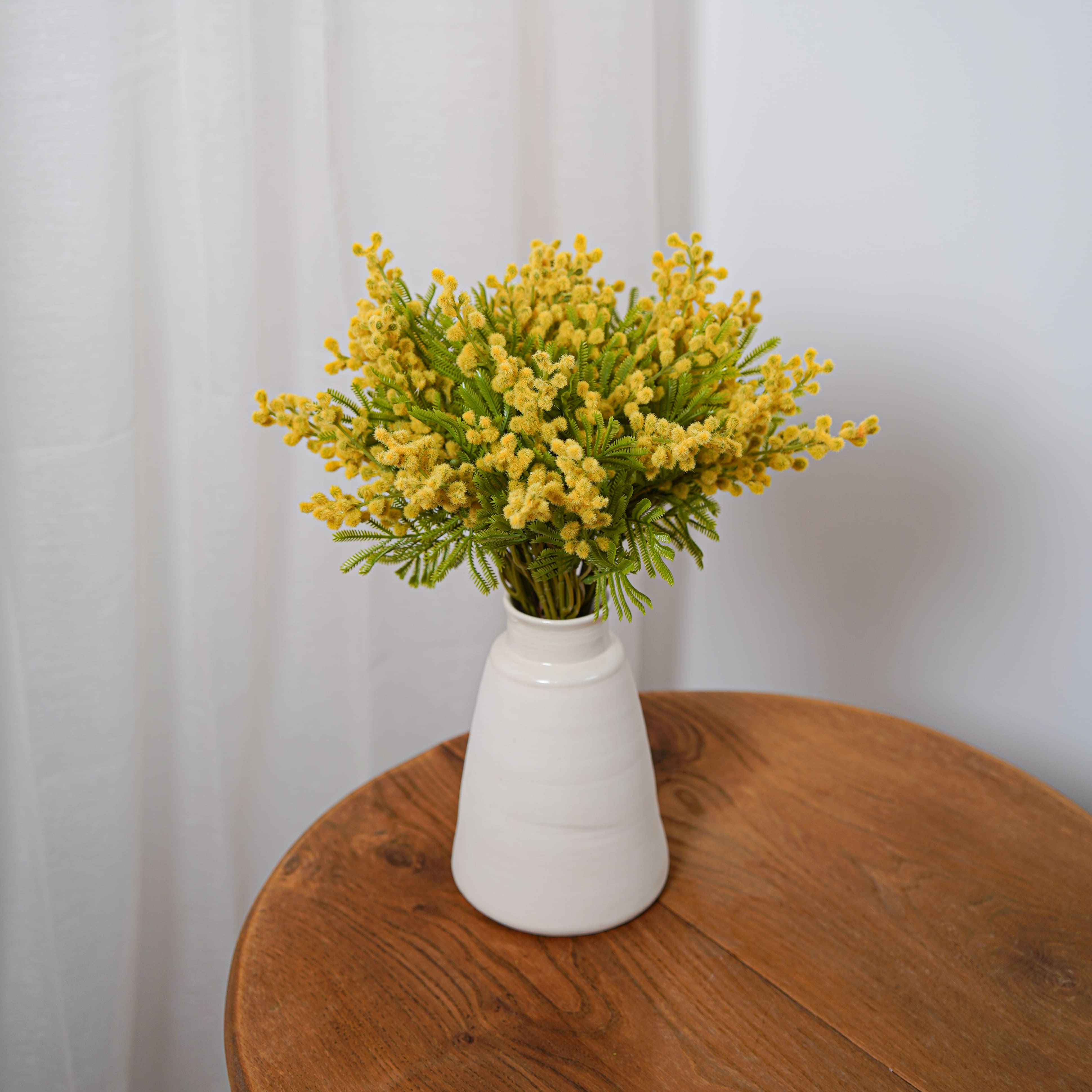 Flowrette Mimosa fleur artificielle jaune x1 sans entretien