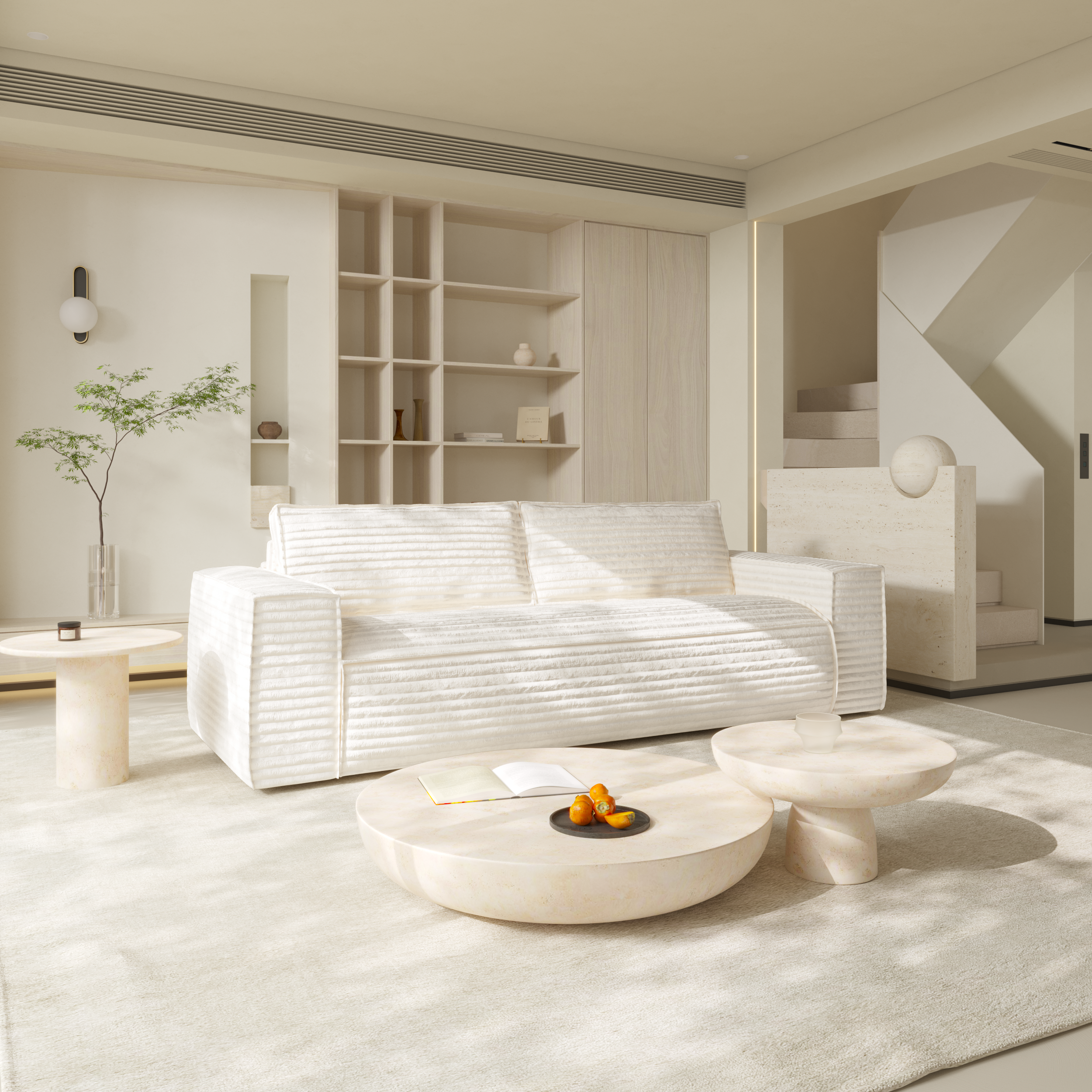 Sia Home Joan canapé convertible crème 160 cm