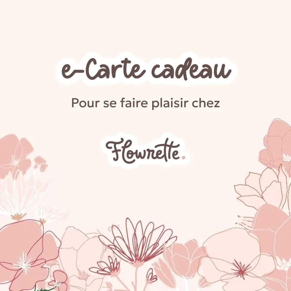 Flowrette carte cadeau e-carte 20 euros fleurs