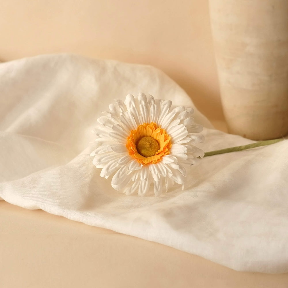 Flowrette Gerbera fleur papier blanche x1