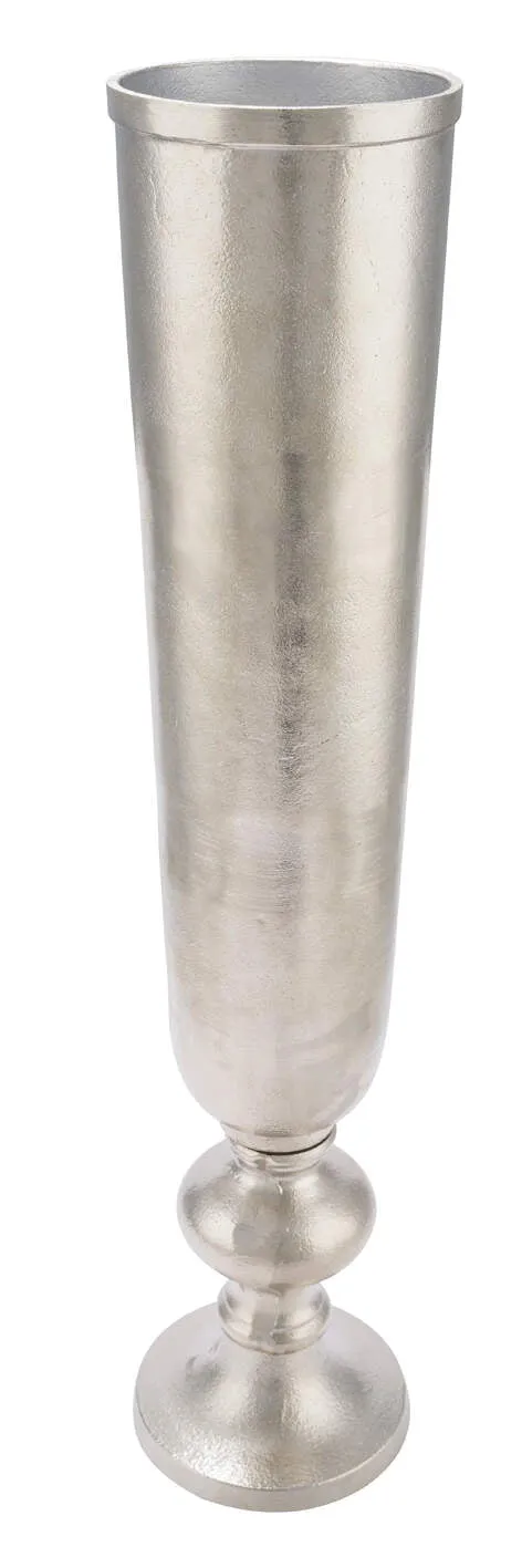 Feuillazur Rungis Vase long argenté 14x14x66 cm