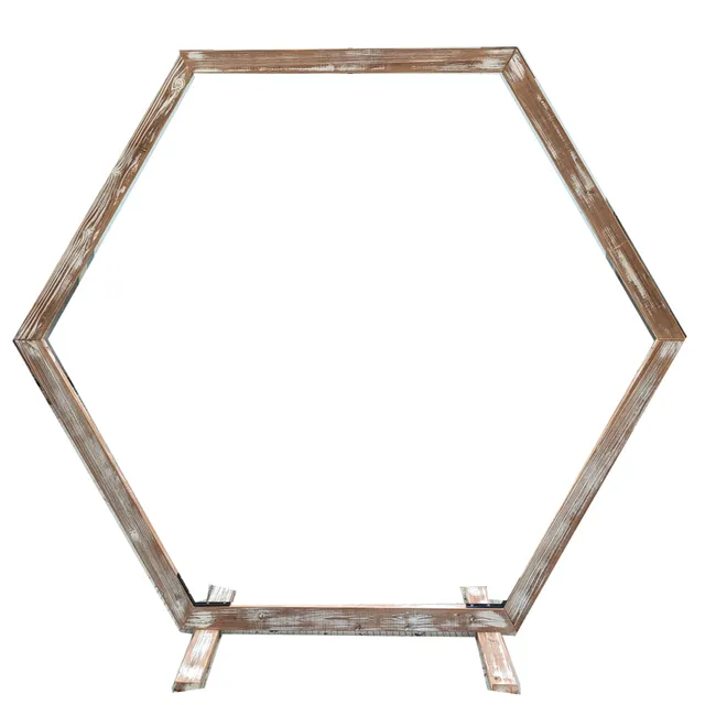 Feuillazur Rungis Hexagone décoratif arche bois mariage