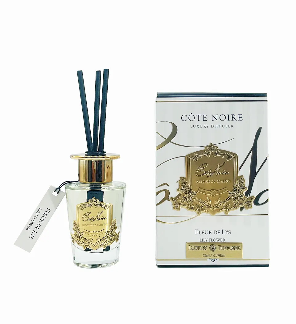 Côte Noire Diffusers 90ml diffuseur parfum lys fleur doré