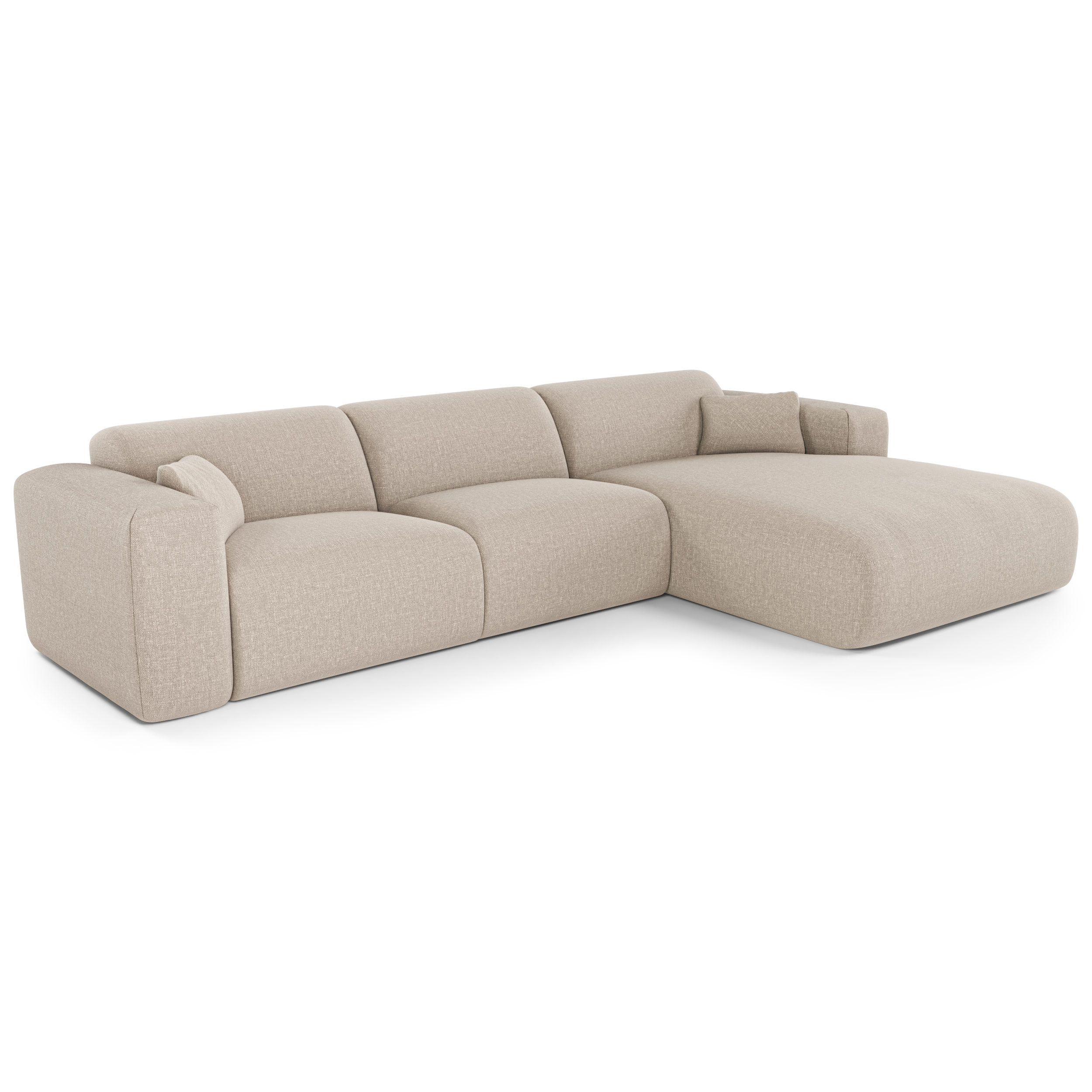 Sia Myra canapé convertible angle droit beige 5 places