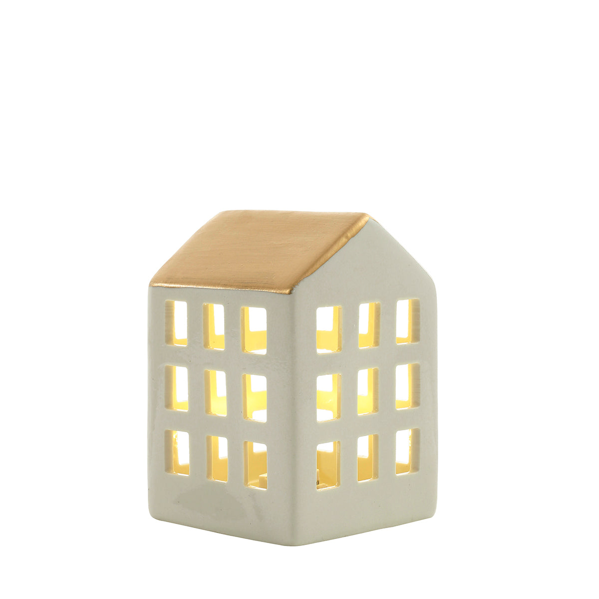 Sia Home Chalets Noël 11 cm figurine blanc doré