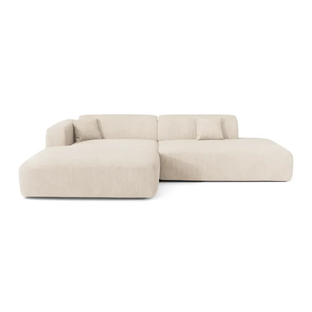 Sia Home Myra Canapé angle gauche ouvert beige