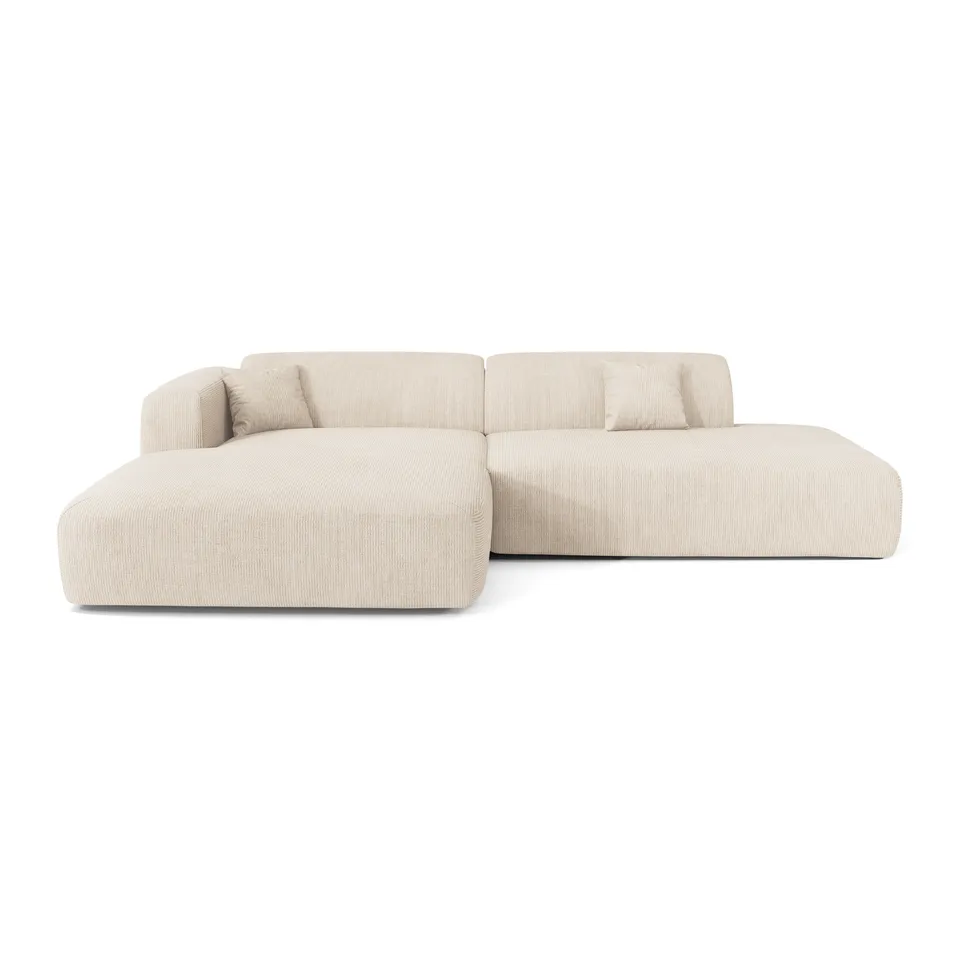 Sia Home Myra Canapé angle gauche ouvert beige