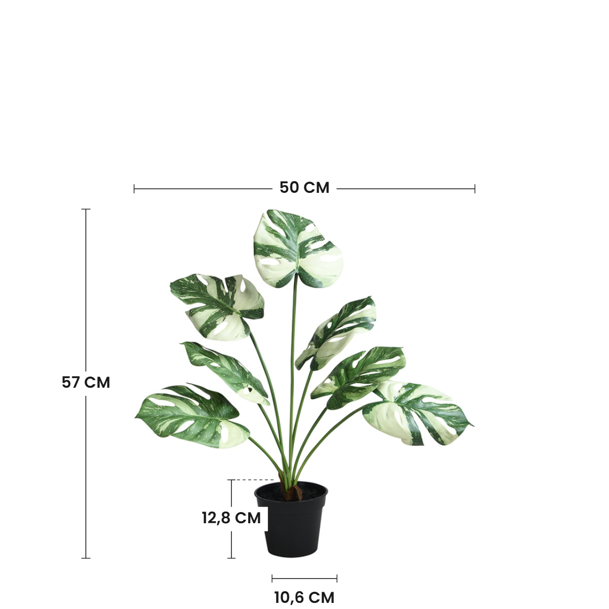 Sia Home Monstera en Pot 57 cm plante verte