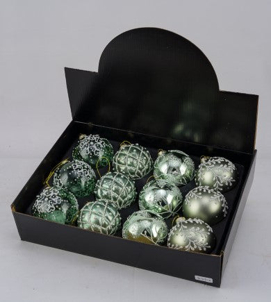 Feuillazur Rungis Contenants & Décoration boules en verre vert 12 pièces