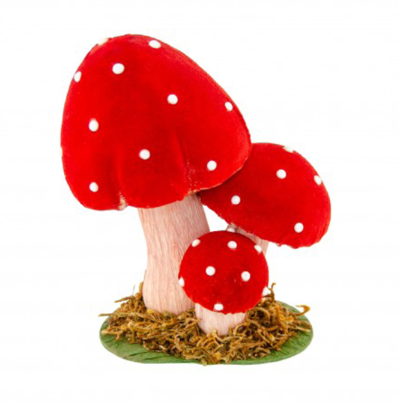 Feuillazur Rungis 3 champignons rouges déco automne