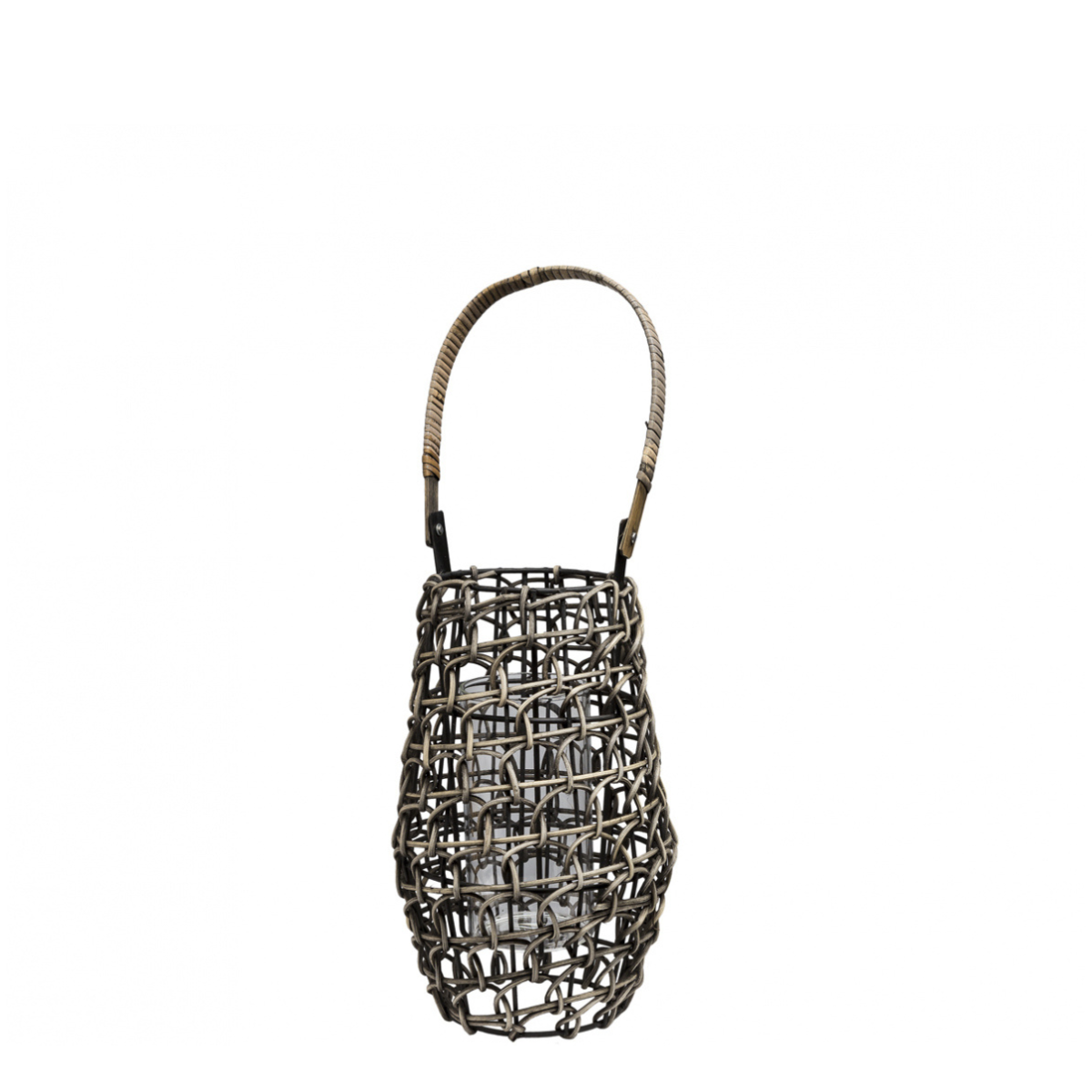 Sia Home Replay lanterne rotin marron verre 41 cm