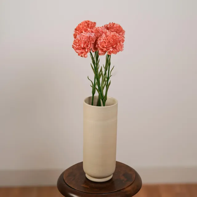 Flowrette Oeillet artificiel corail tige x1 toucher naturel
