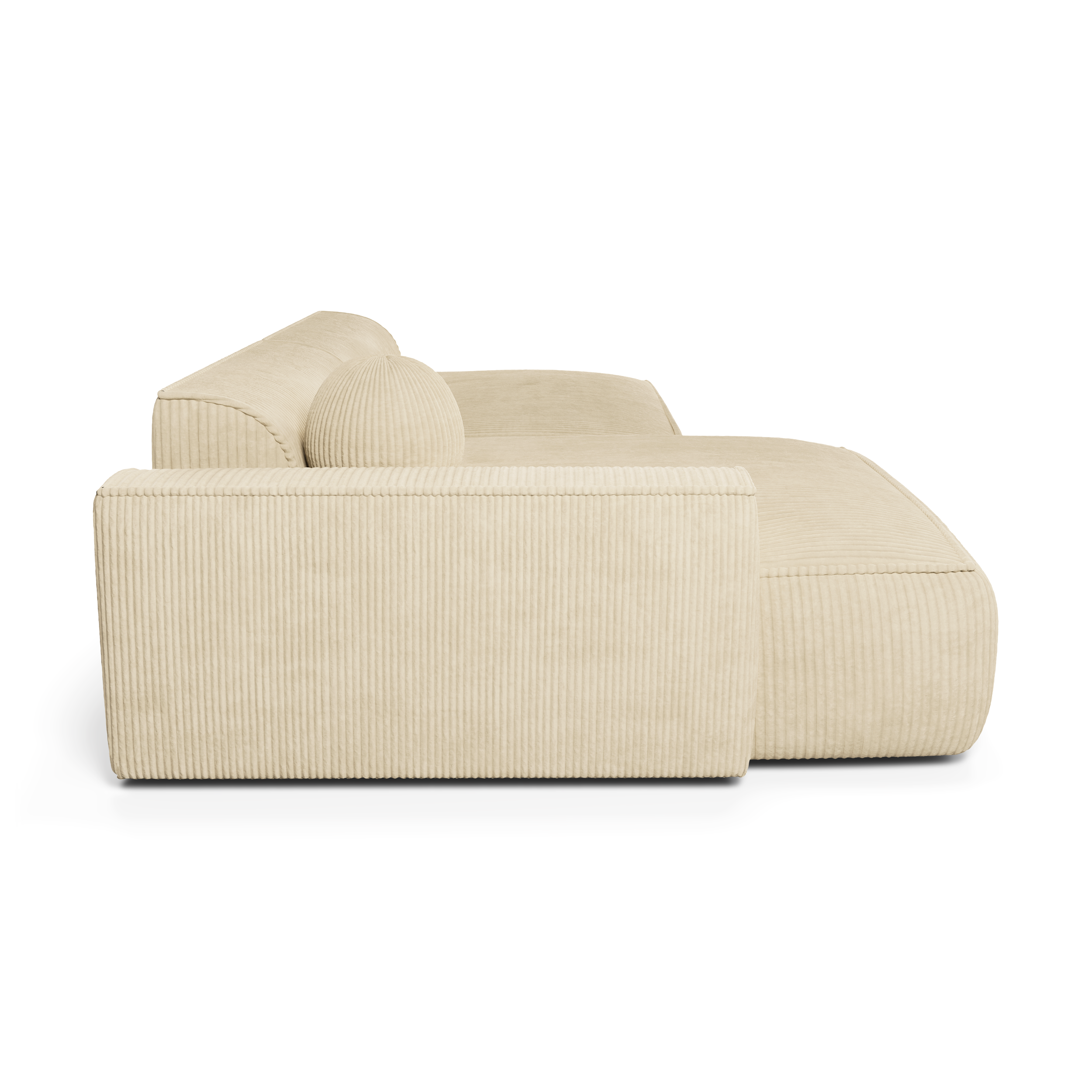 Sia Home Ania canapé angle gauche crème coussin boule