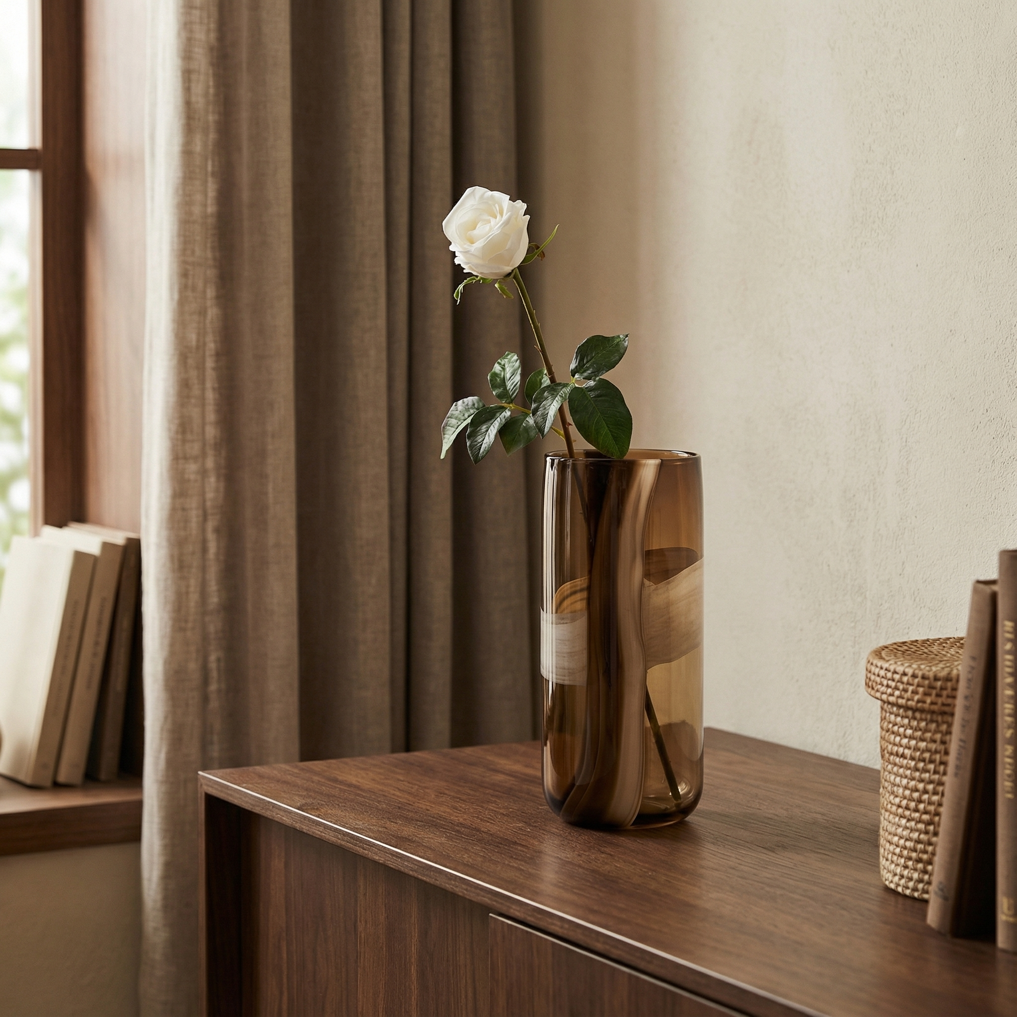 Sia Home Vases Linéa 30 cm vase verre marron
