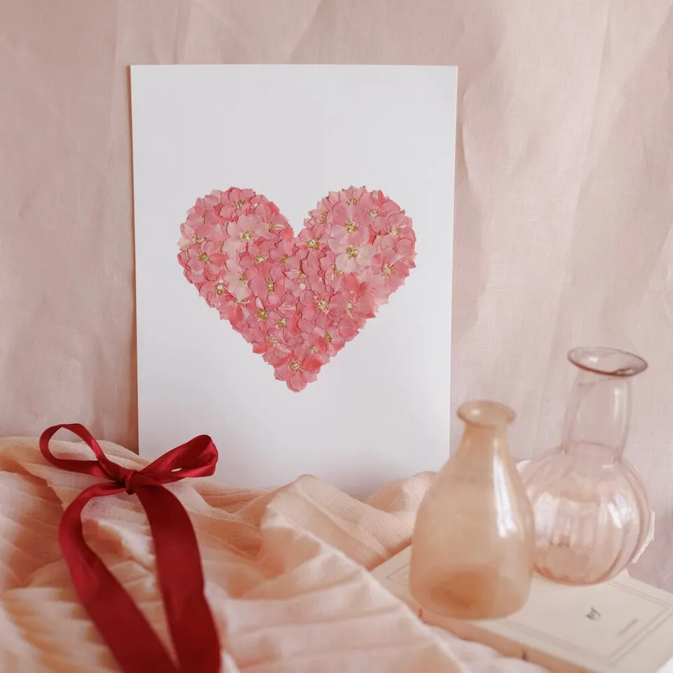 Flowrette L'amour toujours herbier A4 fleurs pressées