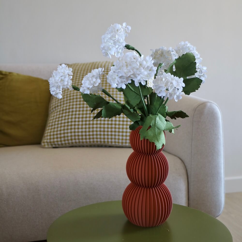 Flowrette Viburnum blanc fleur papier x1 romantique
