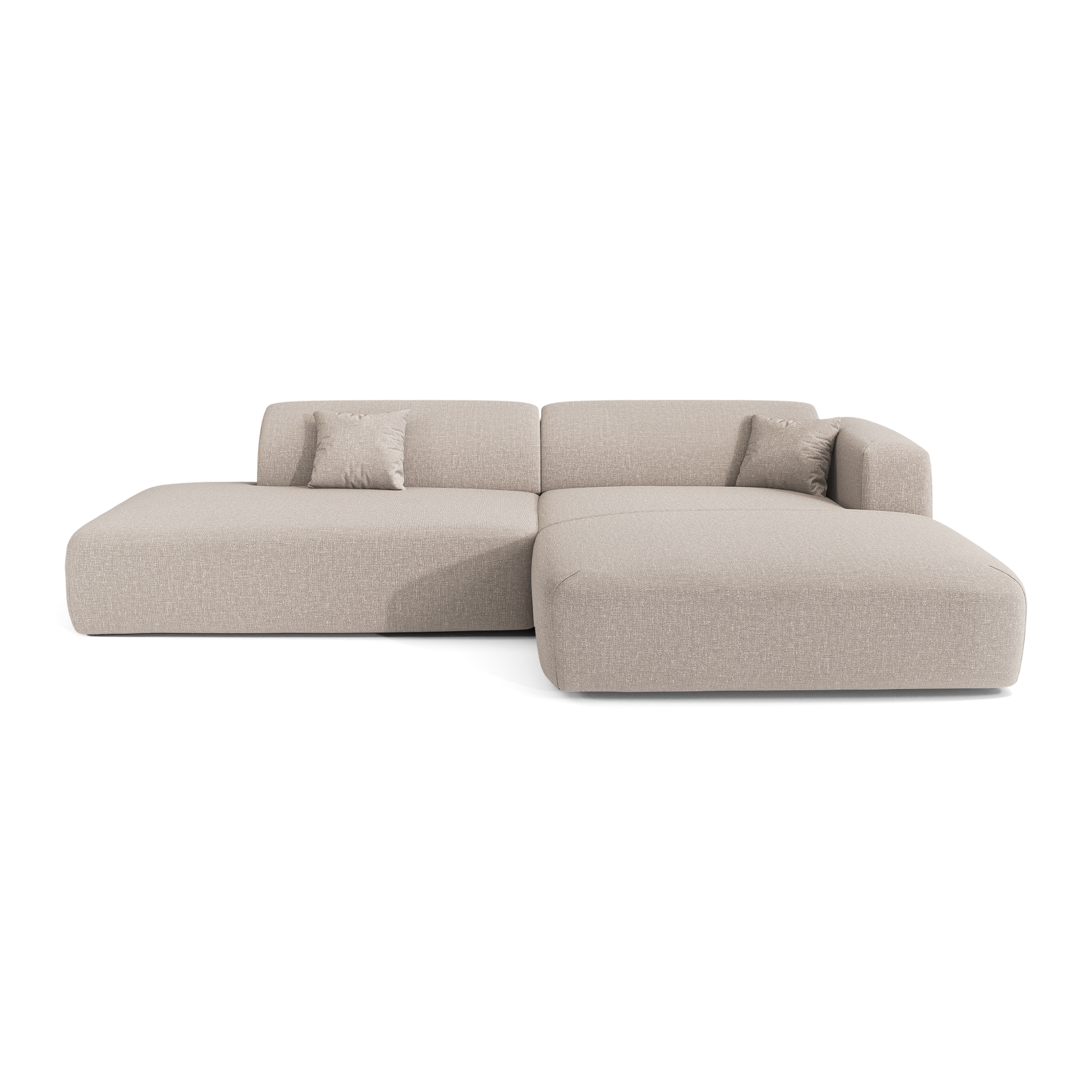 Sia Home Myra Canapé d’angle droit 5 places beige