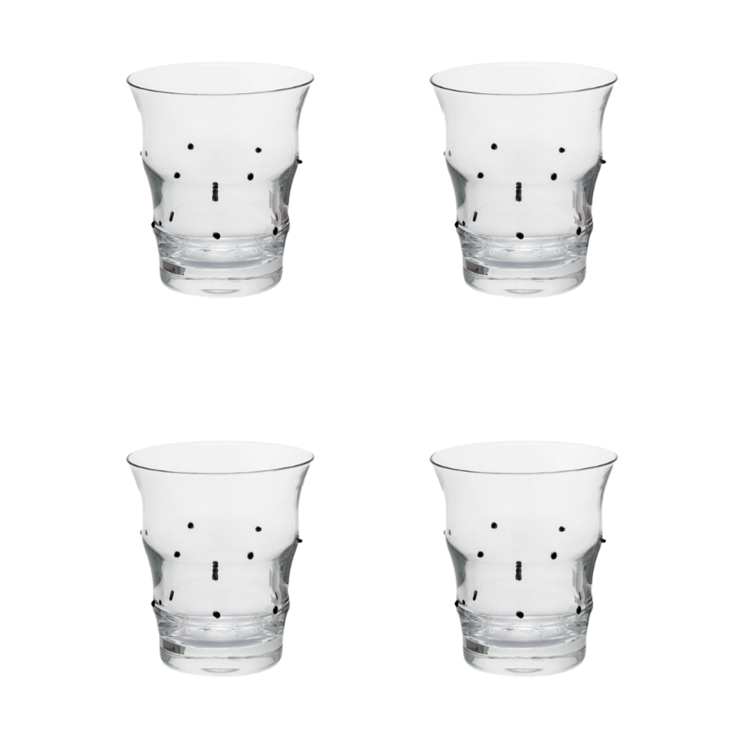 Sia Home Pois verres à eau transparent set 4