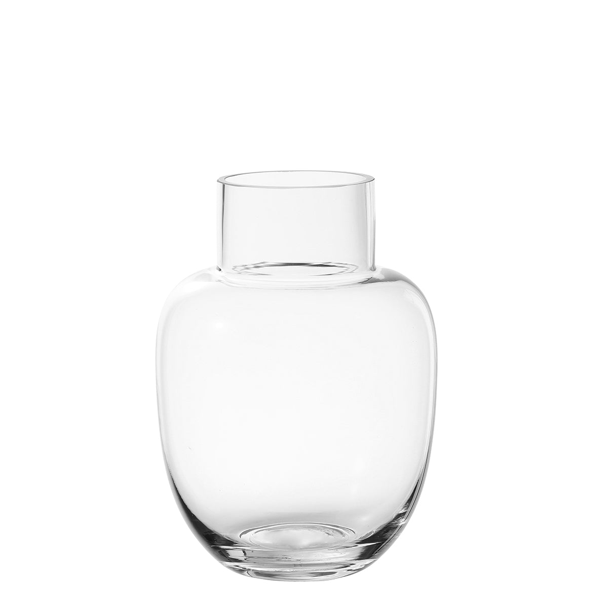 Sia Home Vase transparent arrondi col large verre 25 cm