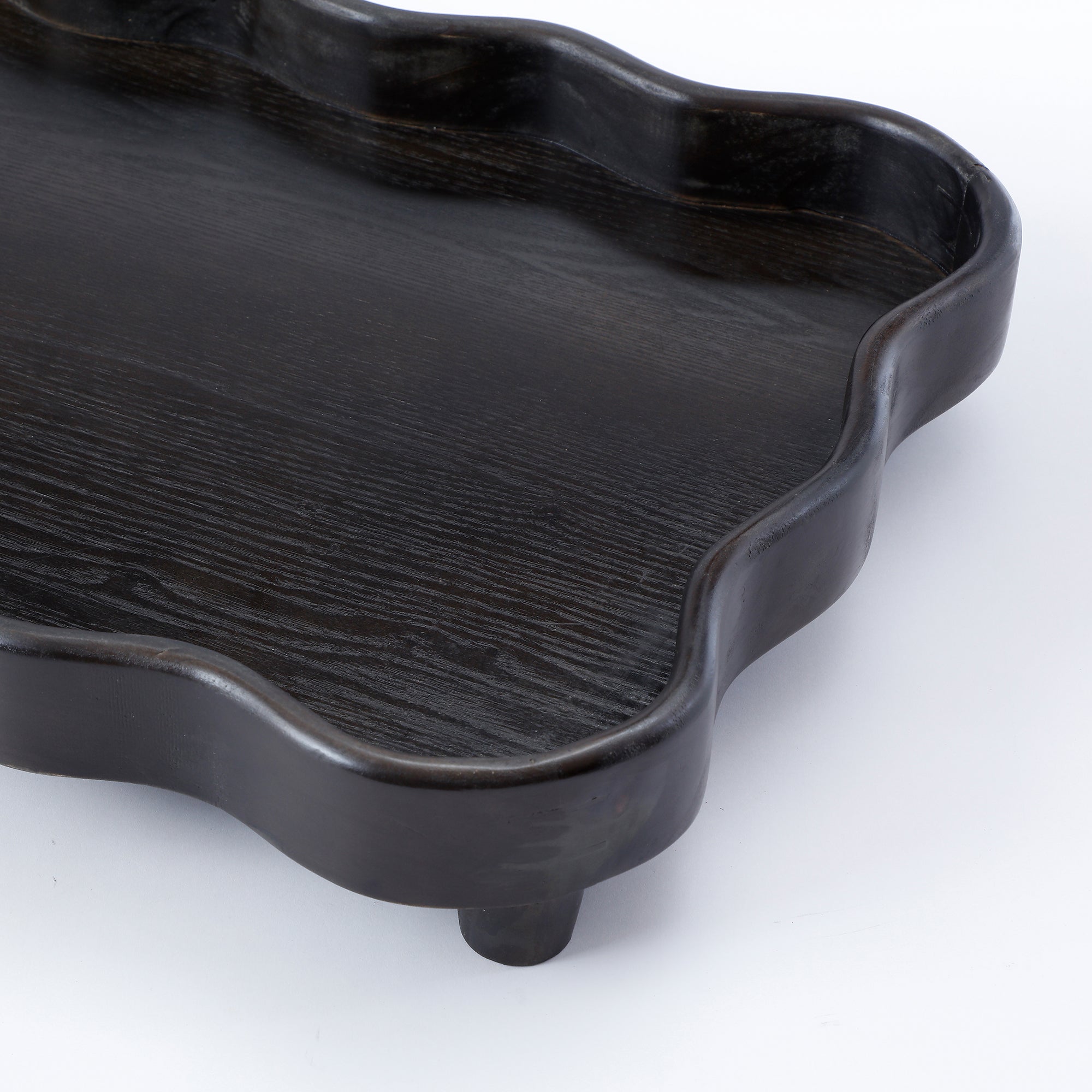 Sia Home Nami plateau décoratif ondulé noir 48 cm