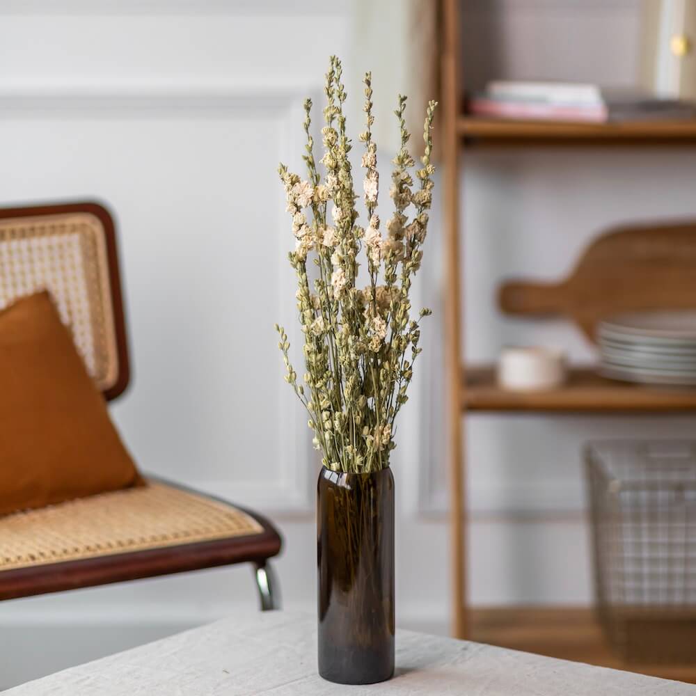 Flowrette Delphinium blanc en botte fleurs séchées x1 délicat
