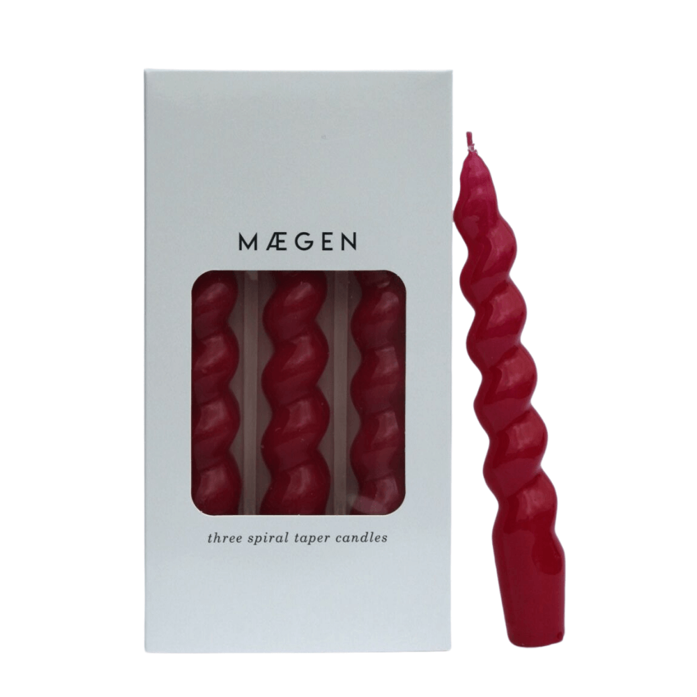 Flowrette Bougies pack 3 cierges spirale magenta