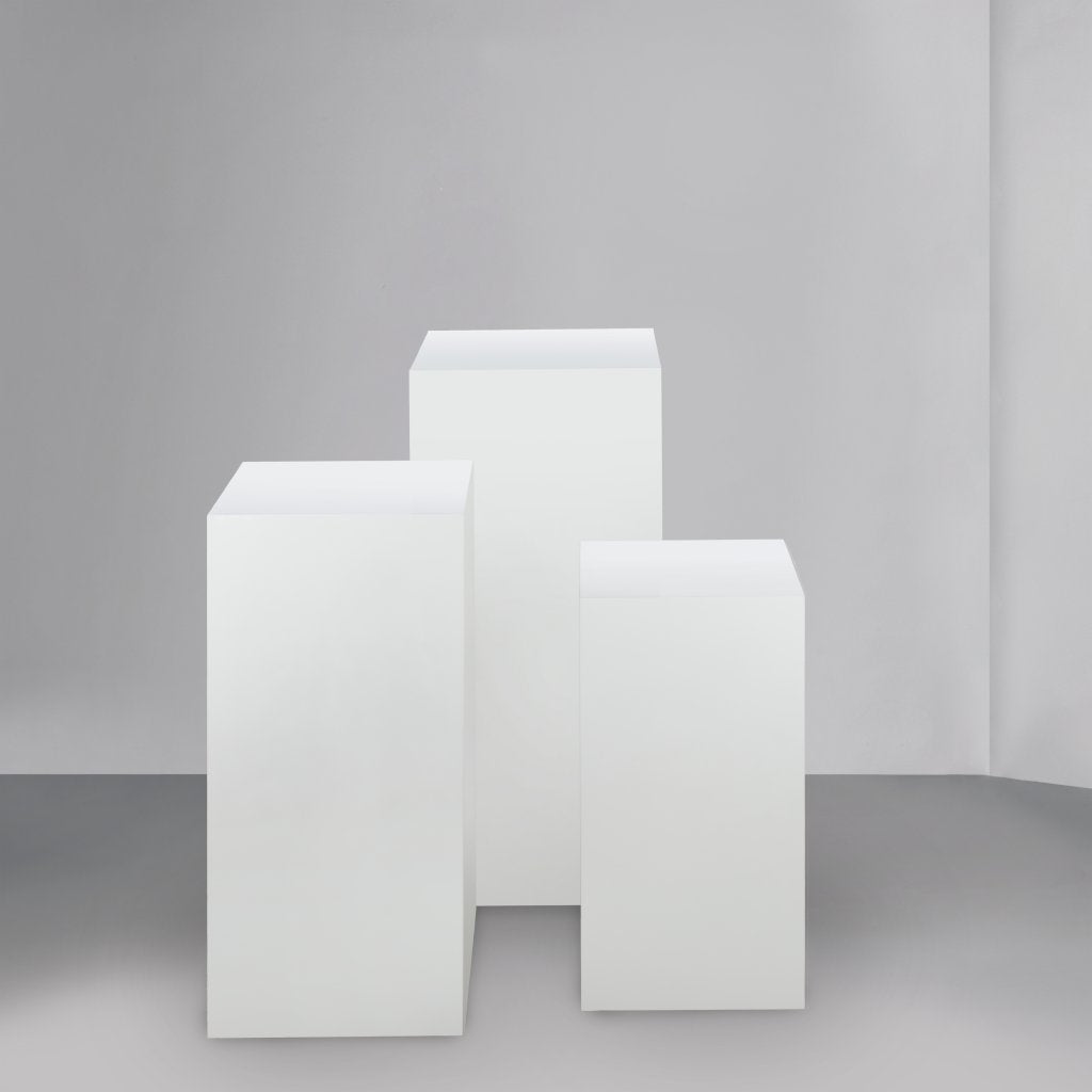 Feuillazur Rungis Colonne support métal blanc lot 3