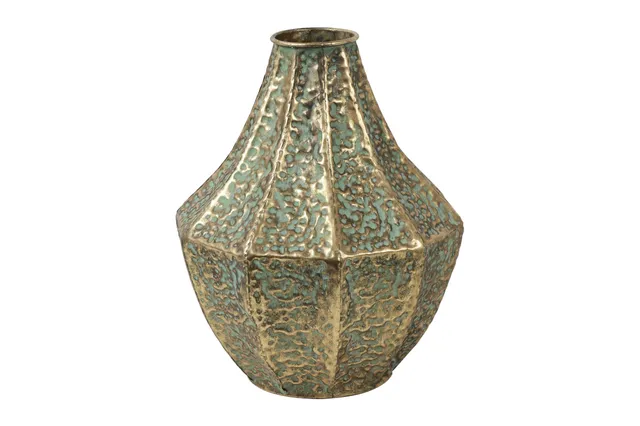 Feuillazur Rungis Aziz vase doré en verre 30x29x37cm