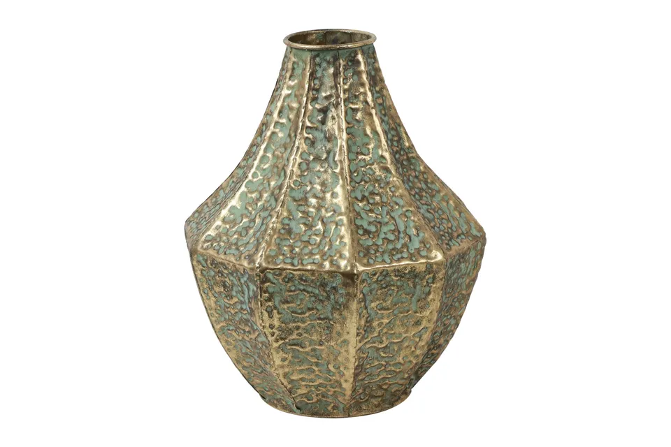 Feuillazur Rungis Aziz vase doré en verre 30x29x37cm