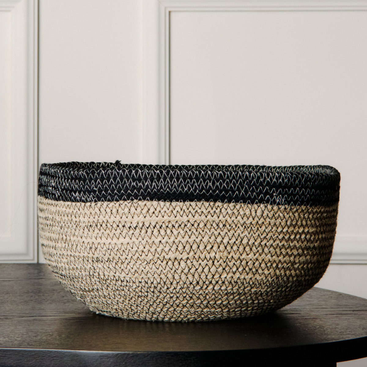 Sia Home Line set 4 paniers ronds jute gris déco salon