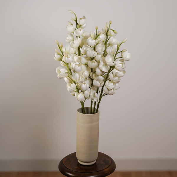 Flowrette Yucca fleur artificielle blanche tige haute