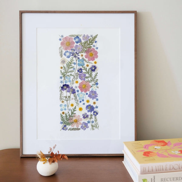 Flowrette Floral Bloom herbarium A3 fleurs séchées pressées