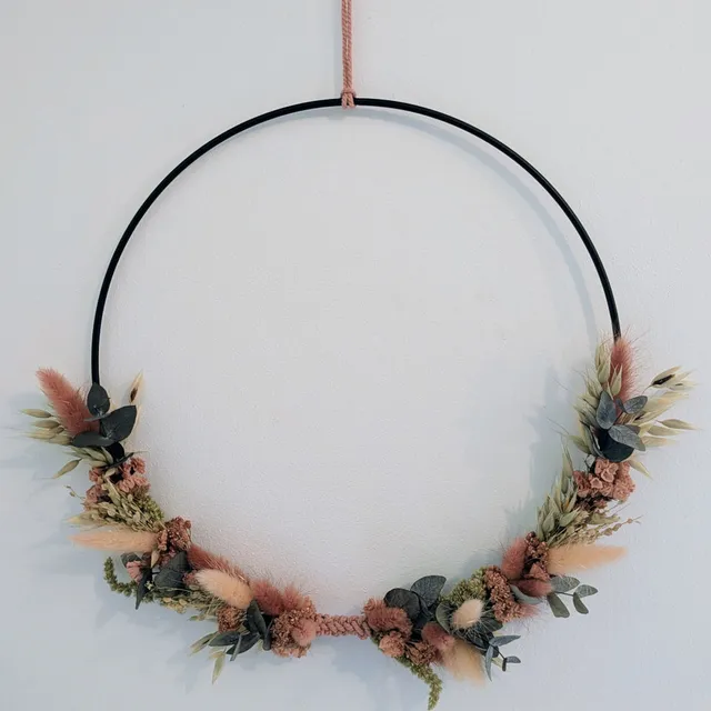 Nymaya Roc de Chère couronne fleurs séchées terracotta