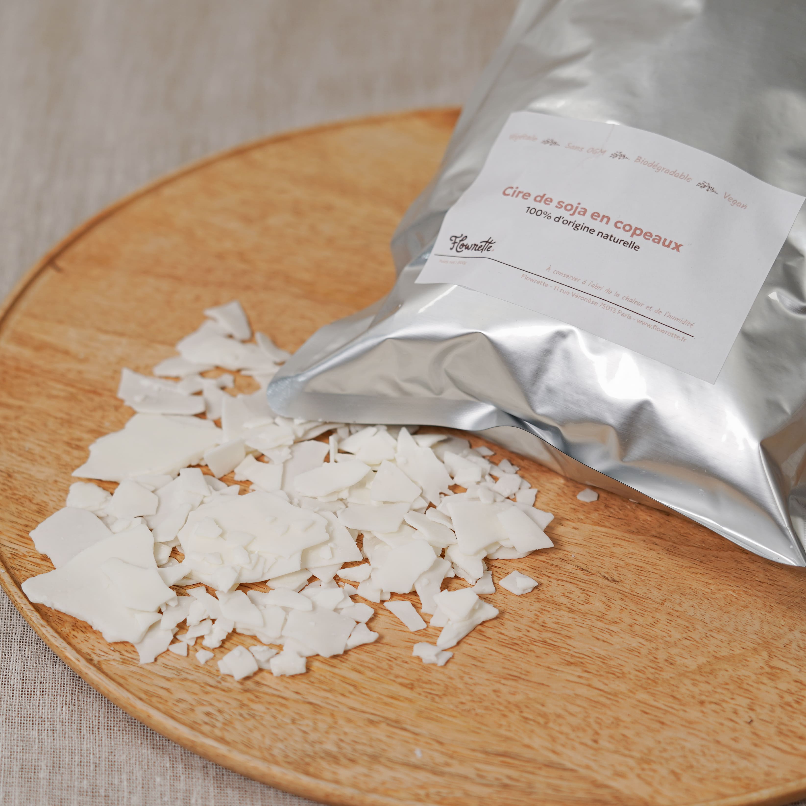 Flowrette Cire soja bougie DIY 800 g combustion lente naturelle