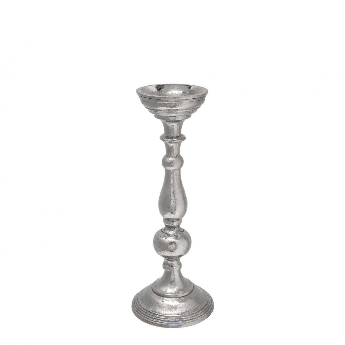 Sia Home Wonder Porte-Bougie 45 cm Argenté Aluminium