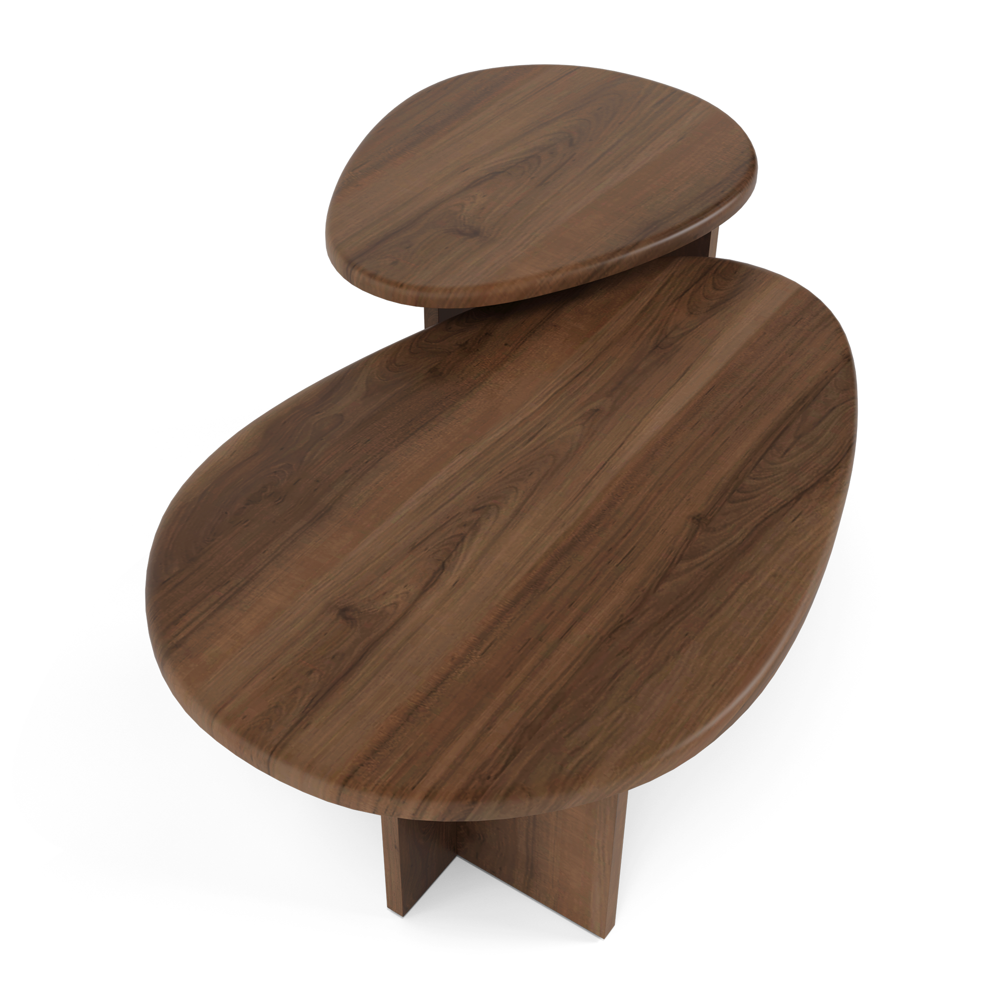 Sia Home Tables Cedra lot 2 tables basses noyer