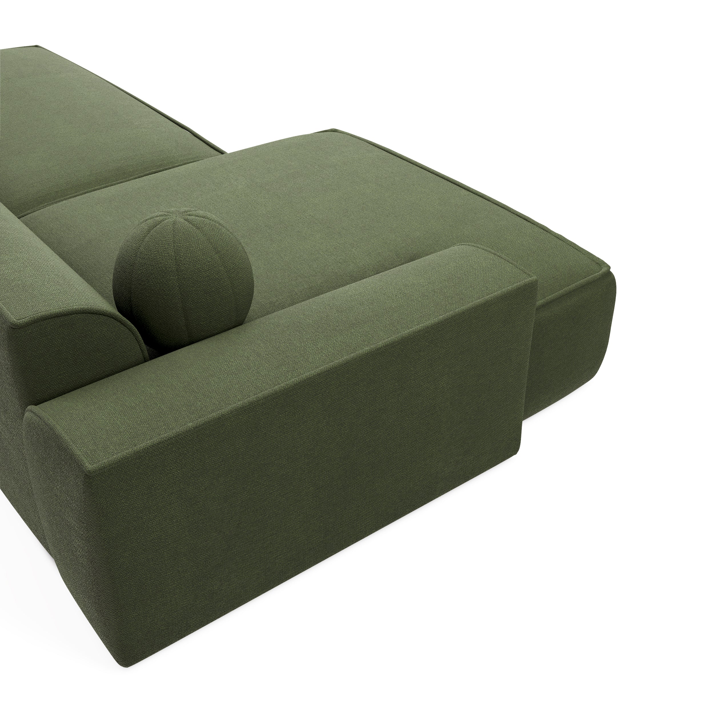 Sia Home Canapé Ania angle gauche vert olive spacieux