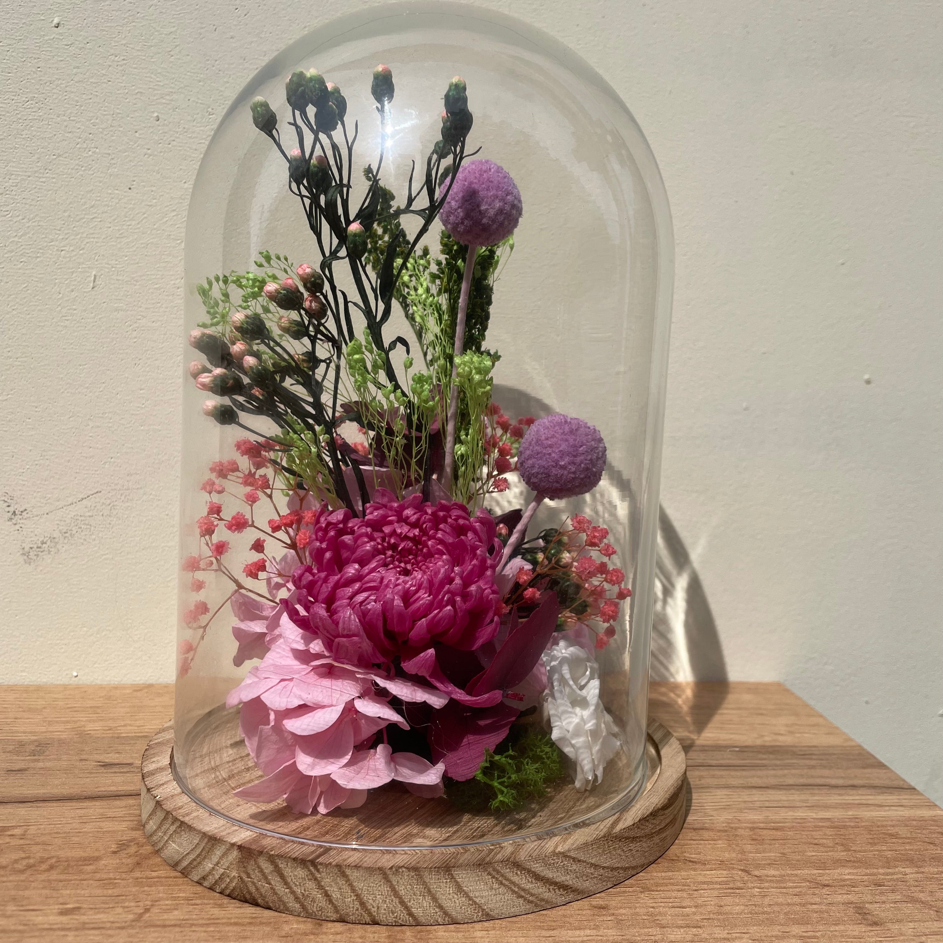 Ateliers Ouchamp Avenue du Maine cloche fleurie rose 24 cm